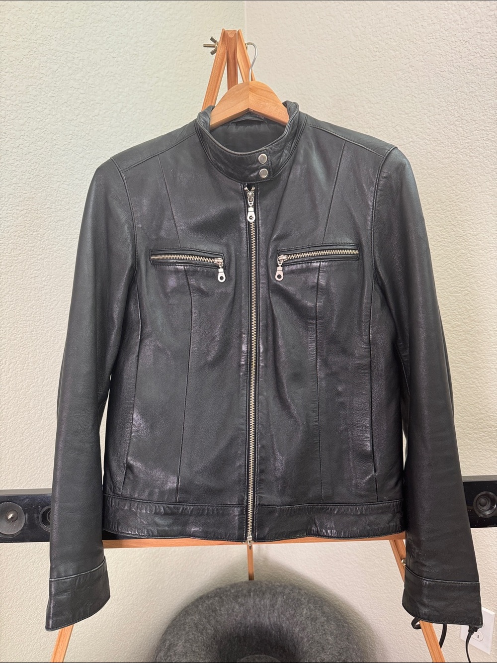 Cami NYC Black Leather Moto Jacket